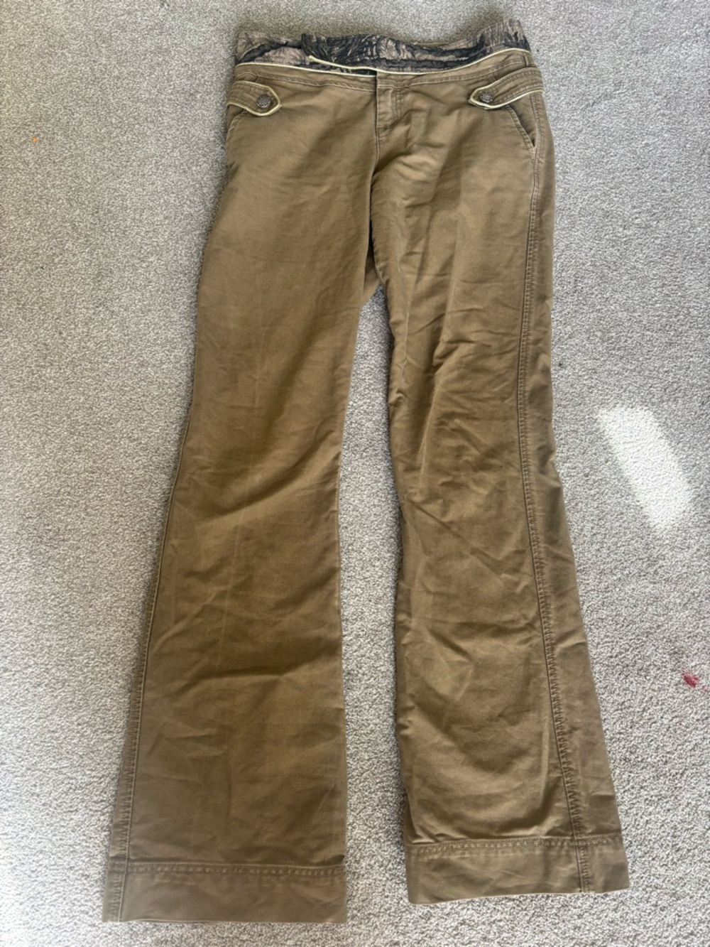 Smart Set Olive Brown Flare Jeans